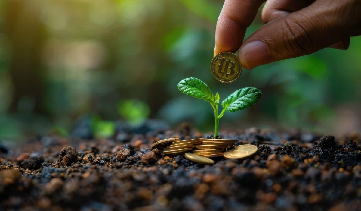 Man Doing Crypto Yield Farming