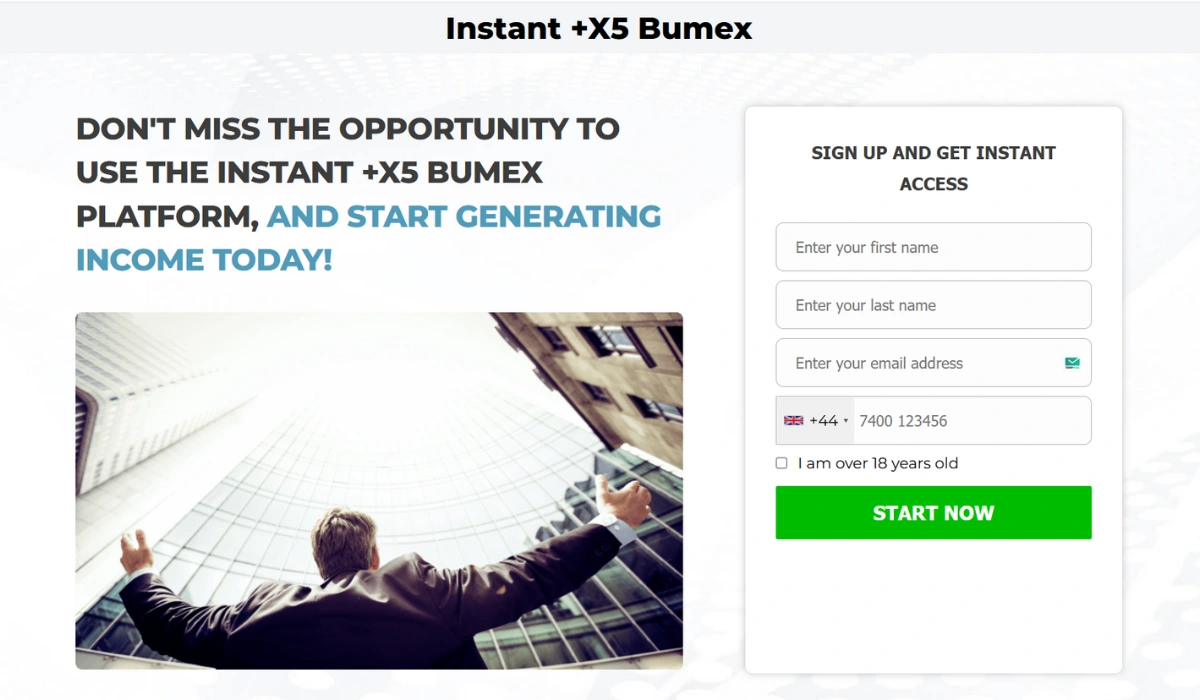 Instant + X5 Bumex Trading Platform