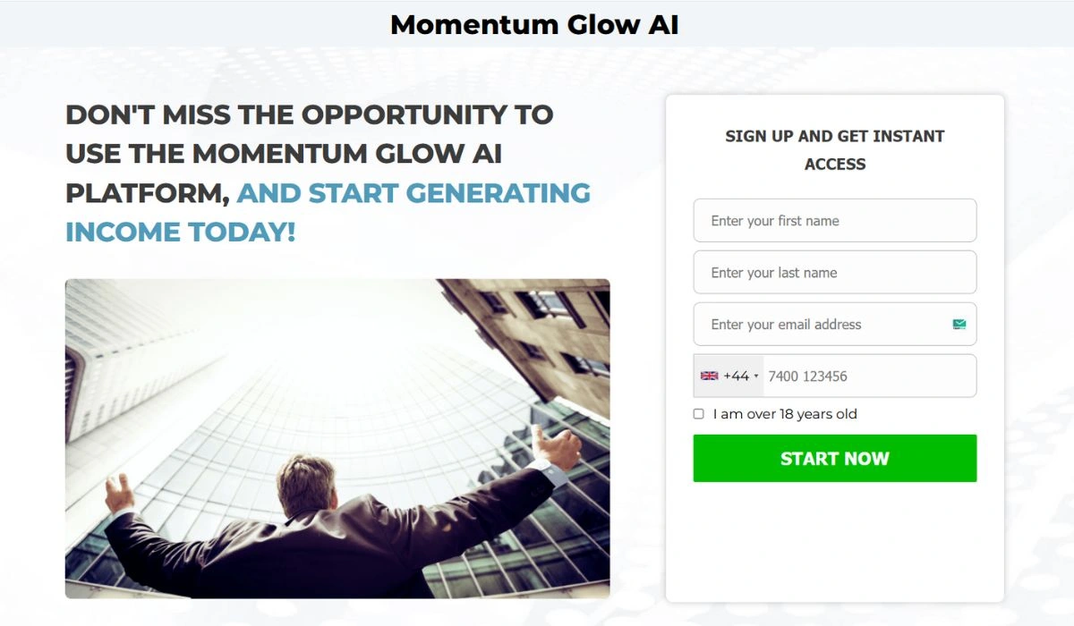 Momentum Glow AI Trading Platform